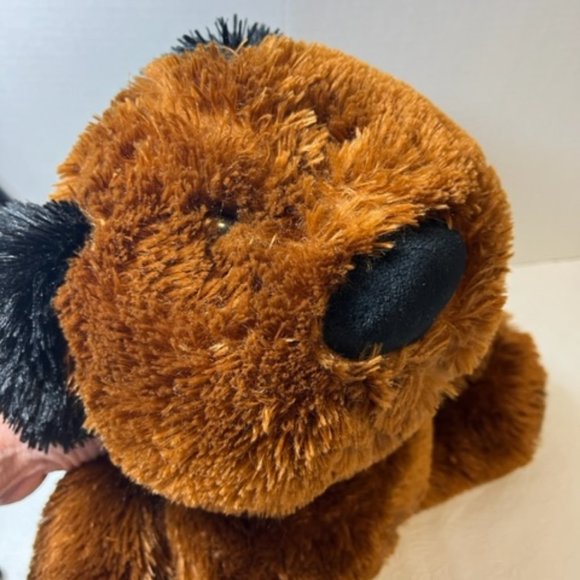 Spark Create Imagine Big 18" Brown Black Puppy Dog Plush Stuffed Animal Soft - Picture 3 of 13